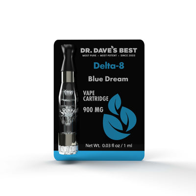 Dr. Dave's Best Delta-8 Vape Cartridge 900mg (Blue Dream Flavor)